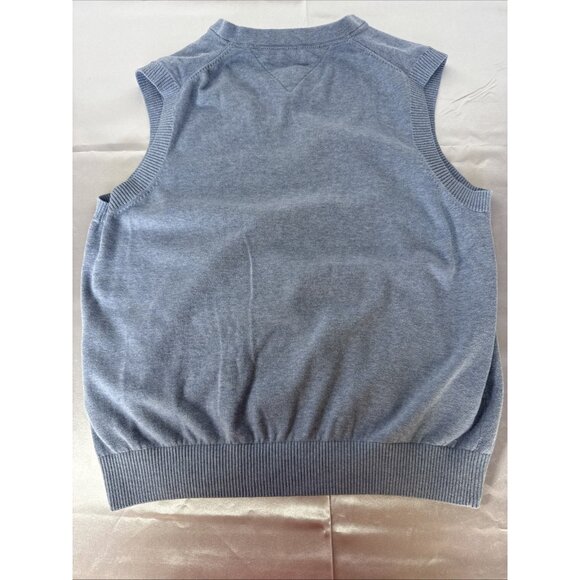 Tommy Hilfiger Mens Light Blue Sleeveless V-Neck Sweater Vest L Cotton Blend - Picture 6 of 11